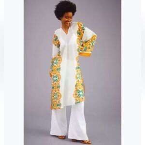 Maeve printed tassel kimono/swim cover up